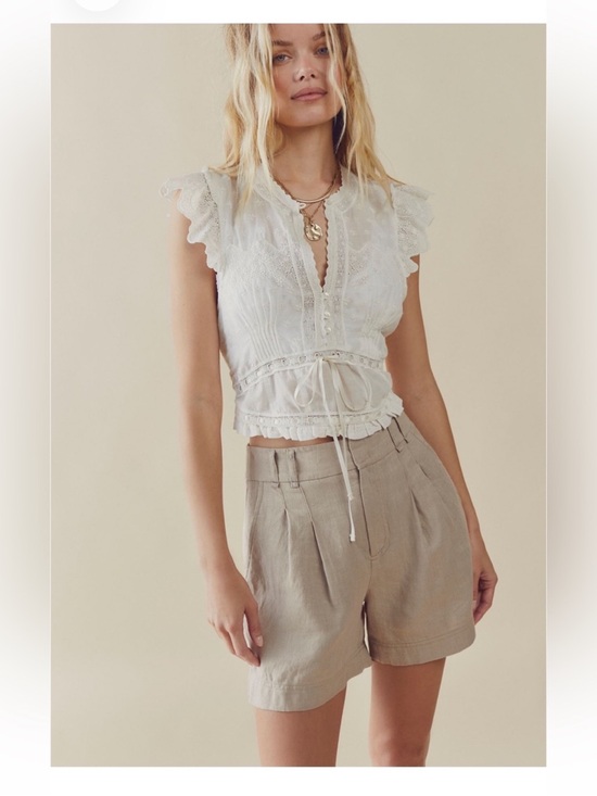Free People Pants - Free People Chelsea Linen Shorts 10
